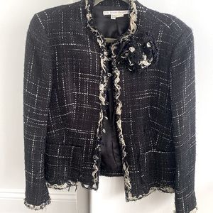 Vintage Tweed Zara jacket black and white